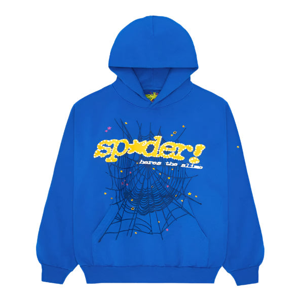 Sp5der hoodie blue