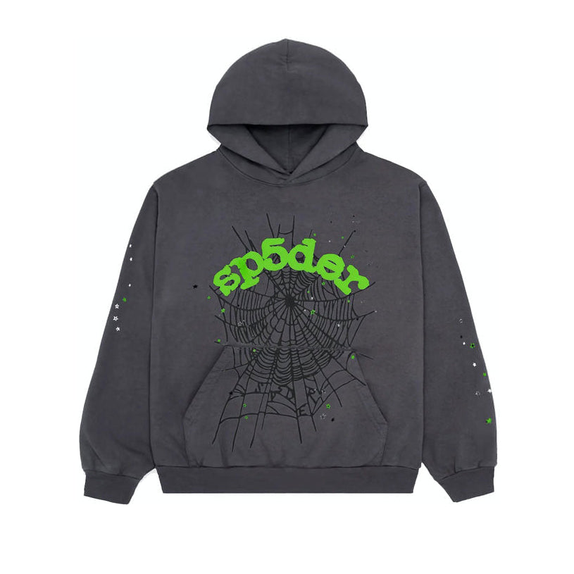 Sp5der hoodie slate grey